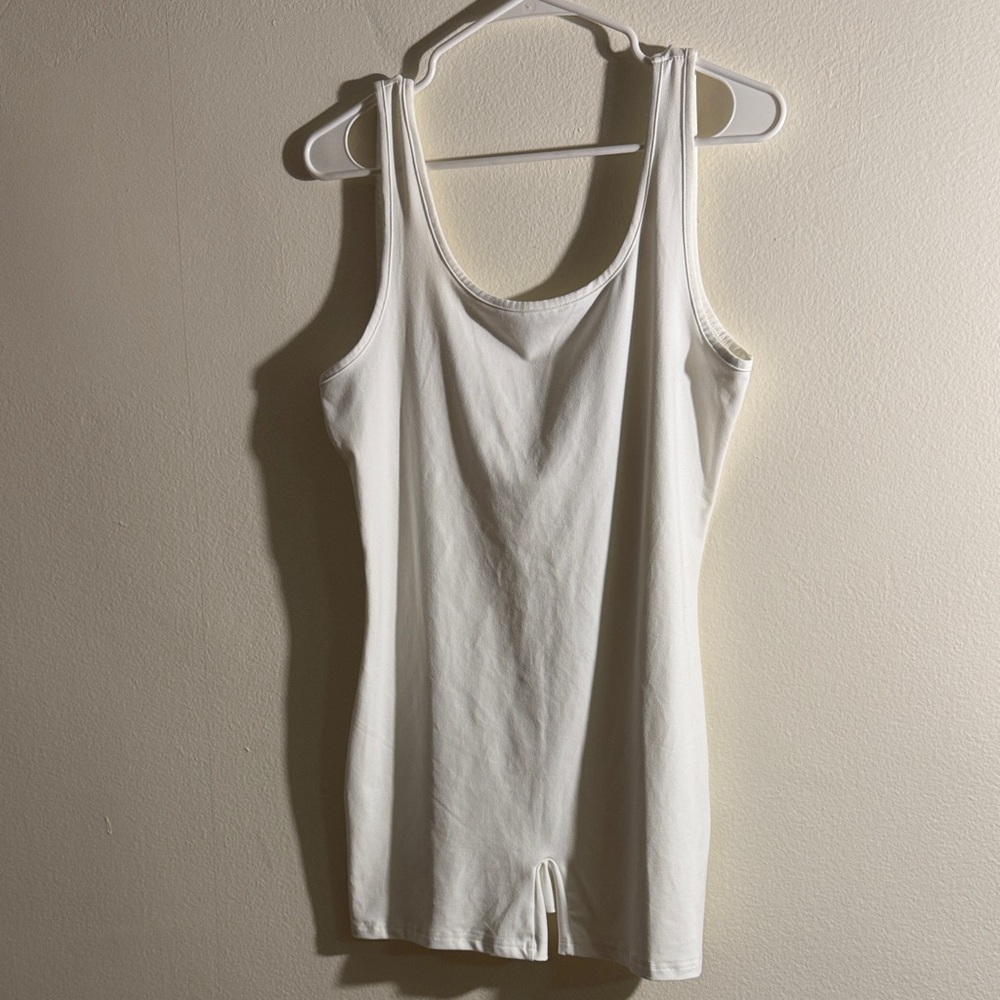 Women's White Backless Bodysuit Tank - Picture 6 of 6